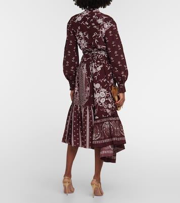 Vestido midi de seda floral | Erdem