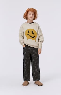 Bello intarsia cotton and wool sweater | Molo