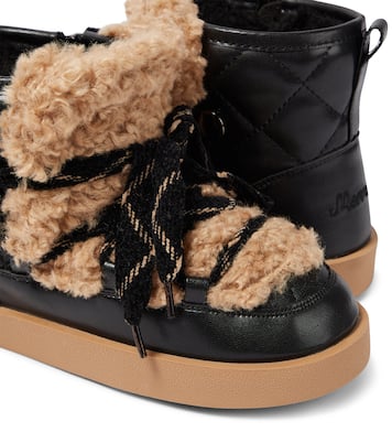 Faux leather and shearling boots | Monnalisa