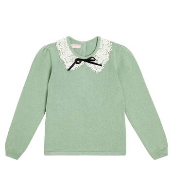 Pullover in misto lana con pizzo | La Coqueta