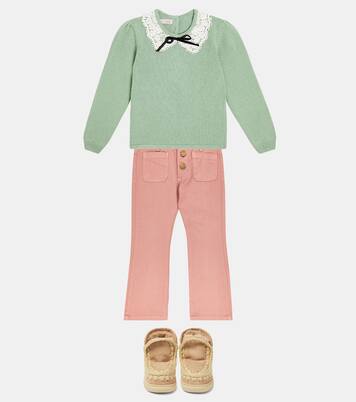 Pullover in misto lana con pizzo | La Coqueta