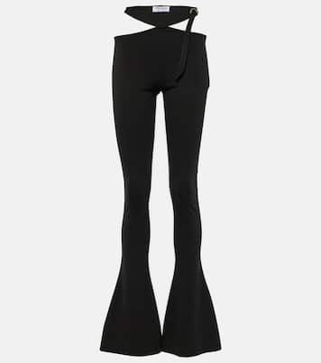 Pantalones flared de jersey con abertura | The Attico