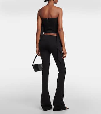 Pantalones flared de jersey con abertura | The Attico