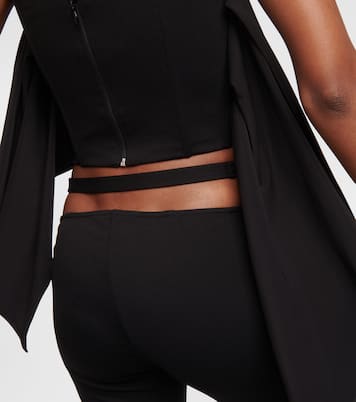 Pantalones flared de jersey con abertura | The Attico