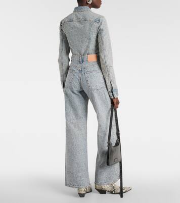 Jeans anchos Monogram de tiro alto | Acne Studios