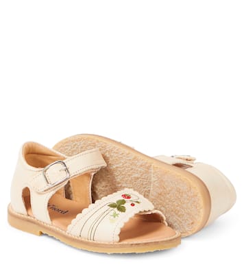 Sandali in pelle con ricamo | Petit Nord