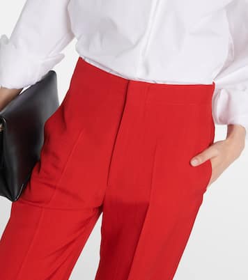 Pantaloni tapered a vita media | Victoria Beckham