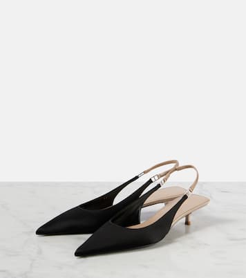 Pumps slingback Cherish 30 in crêpe di raso | Saint Laurent