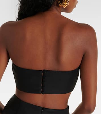 Top bandeau en coton mélangé à ornements | Adriana Degreas