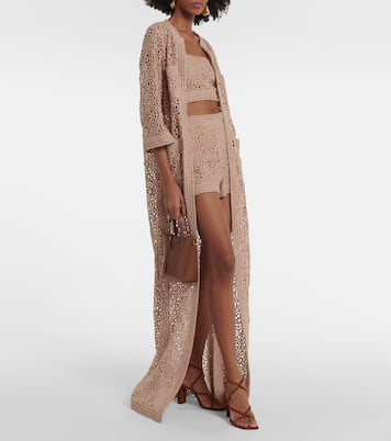 Shorts in macramé di misto cotone | Elie Saab