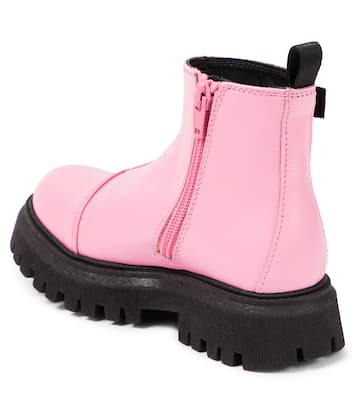Ankle Boots aus Leder | Moschino Kids