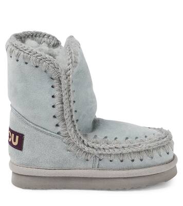 Stivaletti in suede con shearling | Mou Kids
