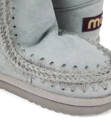 Stivaletti in suede con shearling | Mou Kids