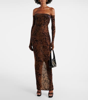 Leopard-print corset gown | Alex Perry