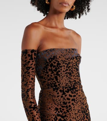 Leopard-print corset gown | Alex Perry