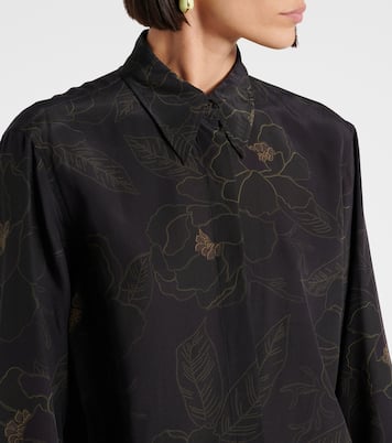 Camicia in seta con stampa floreale | Dries Van Noten