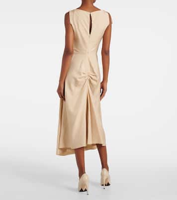 Vestido midi fruncido | Victoria Beckham