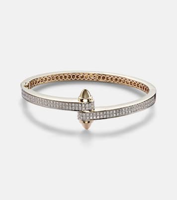 Storm 14kt gold bangle with diamonds | Rainbow K