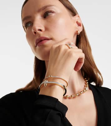 Storm 14kt gold bangle with diamonds | Rainbow K