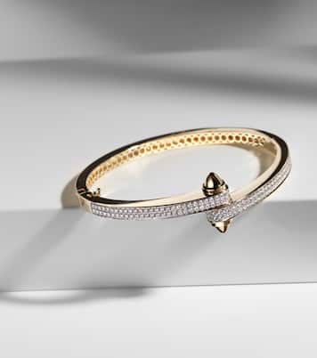 Storm 14kt gold bangle with diamonds | Rainbow K