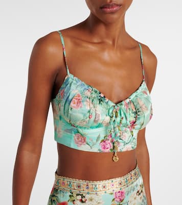 Brassière en soie à fleurs | Camilla