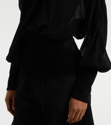 Blusa drappeggiata in georgette | Alaïa