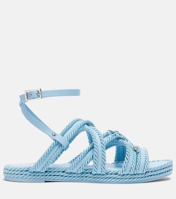 Verzierte Espadrille-Sandalen mit Leder | Mach & Mach