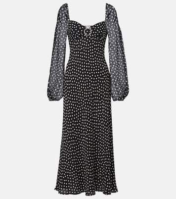 Abito lungo Ivy in seta a pois | Rixo