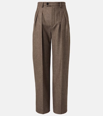 Pantaloni a gamba larga in lana e cashmere | Loro Piana