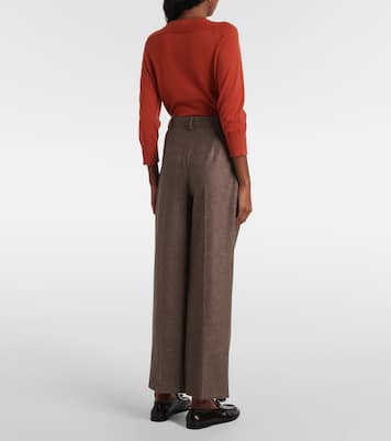 Pantaloni a gamba larga in lana e cashmere | Loro Piana