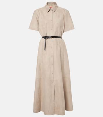 Vestido midi Kiera de ante | Altuzarra