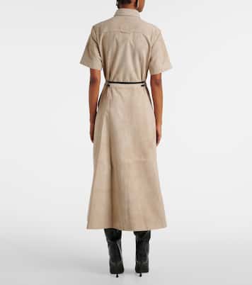 Vestido midi Kiera de ante | Altuzarra