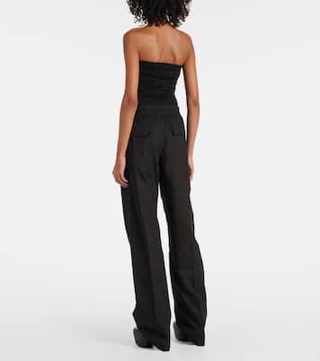 Pantaloni regular Dietrich Drawstring in cady di crêpe  | Rick Owens