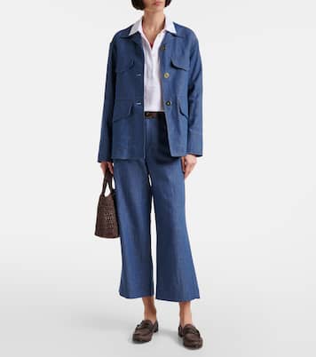 Pantaloni a gamba larga Dante in twill di lino | 'S Max Mara