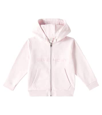 Felpa in jersey di misto cotone con zip | Givenchy Kids
