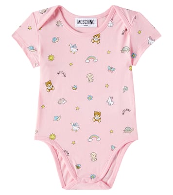 Baby Teddy Bear set of 2 cotton bodysuits | Moschino Kids