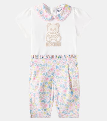 Baby Teddy Bear T-shirt and pants set | Moschino Kids