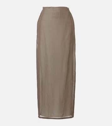Zaira deconstructed cotton maxi skirt | The Row