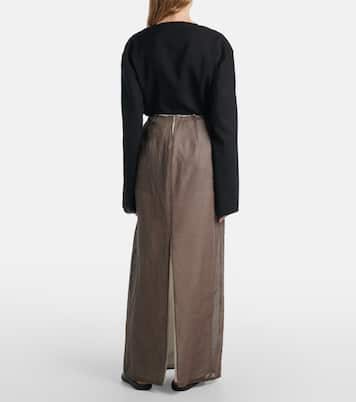 Zaira deconstructed cotton maxi skirt | The Row