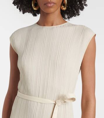 Garnier pleated jacquard midi dress | Joseph