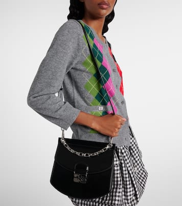 Schultertasche Apo-G Small aus Lederimitat | Ganni