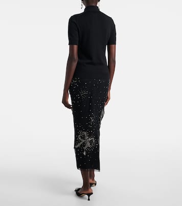 Silk and cotton-blend polo shirt | Carolina Herrera
