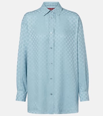Camicia in seta GG | Gucci