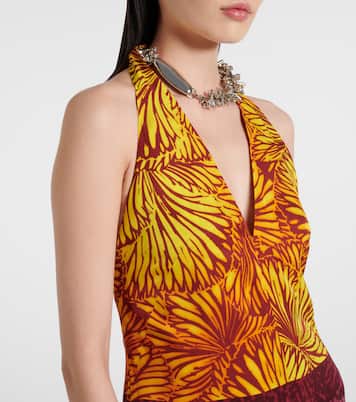 Abito lungo con stampa | Dries Van Noten
