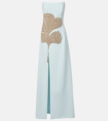 Faranna crystal-embellished crêpe gown | Costarellos