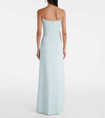 Faranna crystal-embellished crêpe gown | Costarellos