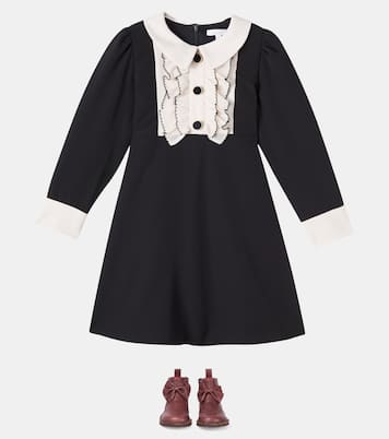 Ruffled twill dress | Patachou