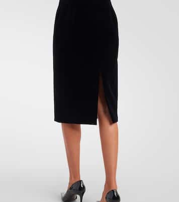 One-Shoulder-Midikleid Sato aus Samt | Khaite