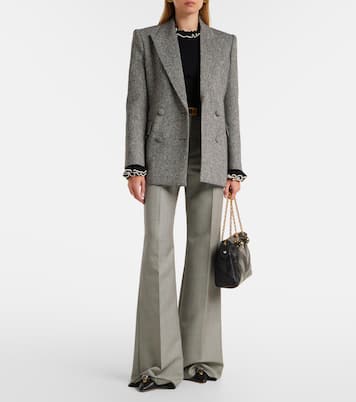 Double-breasted wool-blend blazer | Valentino