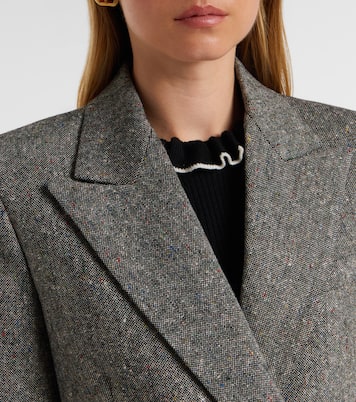 Double-breasted wool-blend blazer | Valentino